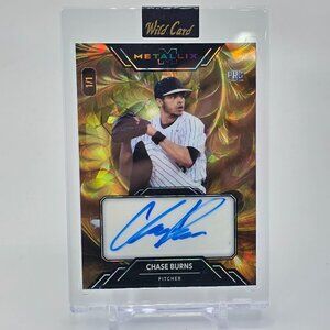 2024 Metallix Chase Burns AUTOGRAPH ROOKIE CARD 1/1 RARE! Cincinnati Reds Card